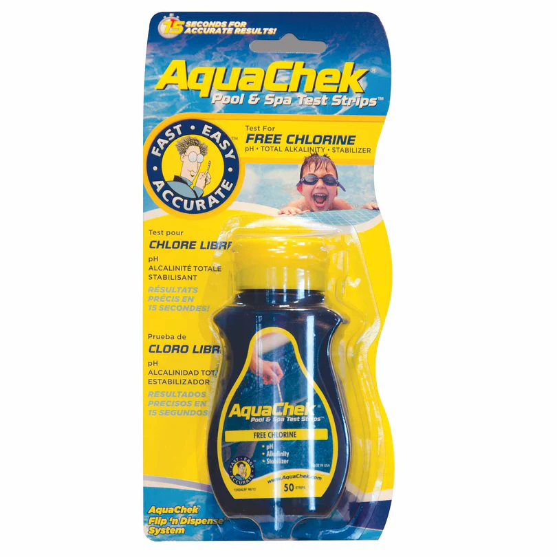 [AQCHL] 50 Bandelettes d’analyse Chlore, PH, Tac, Stabilisant